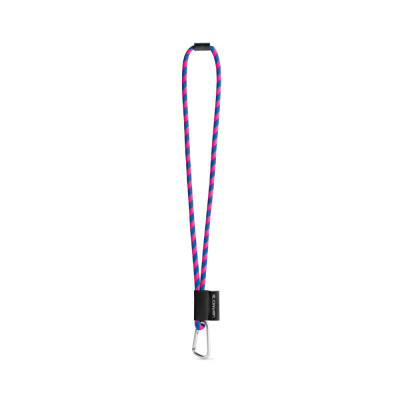 SET Lanyard TUBE Long (Ø 7 mm) with D-shape carabiner 55 mm and safety lock Ø 7 mm